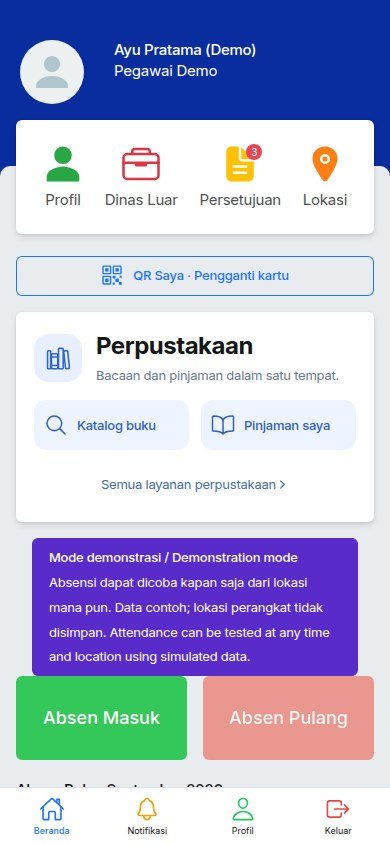 Tampilan dashboard guru di aplikasi SIAMS